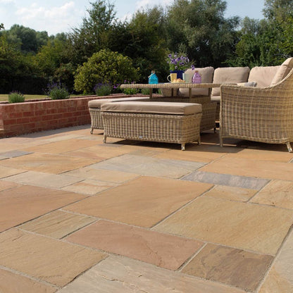 Pavestone Buff (22mm Calibrated) Natural Sandstone Paving - Normal Pack Sizes - JJ Building Materials