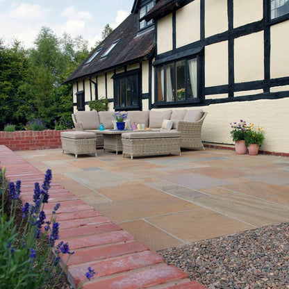 Pavestone Buff (22mm Calibrated) Natural Sandstone Paving - Normal Pack Sizes - JJ Building Materials