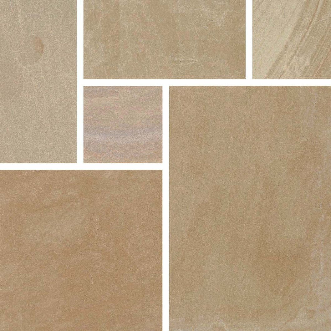 Pavestone Buff (22mm Calibrated) Natural Sandstone Paving - Normal Pack Sizes - JJ Building Materials
