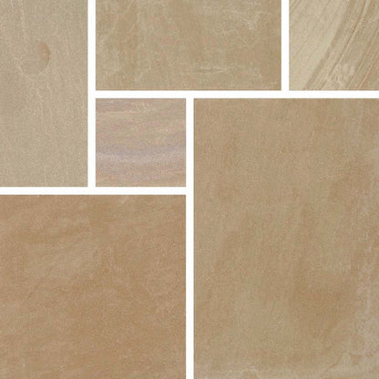 Pavestone Buff (22mm Calibrated) Natural Sandstone Paving - Normal Pack Sizes - JJ Building Materials