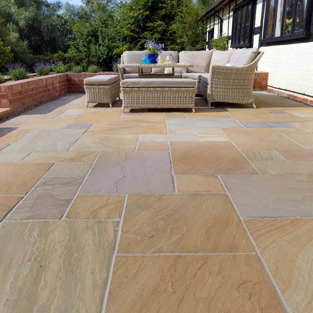 Pavestone Buff (22mm Calibrated) Natural Sandstone Paving - Normal Pack Sizes - JJ Building Materials