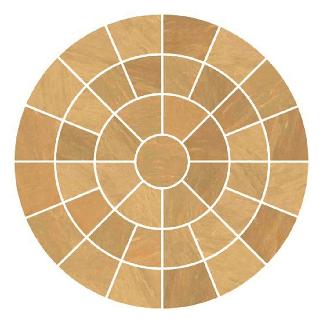 Pavestone Buff Natural Sandstone Circle - JJ Building Materials