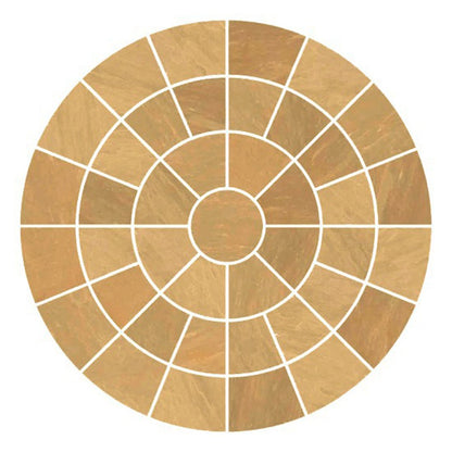 Pavestone Buff Natural Sandstone Circle - JJ Building Materials