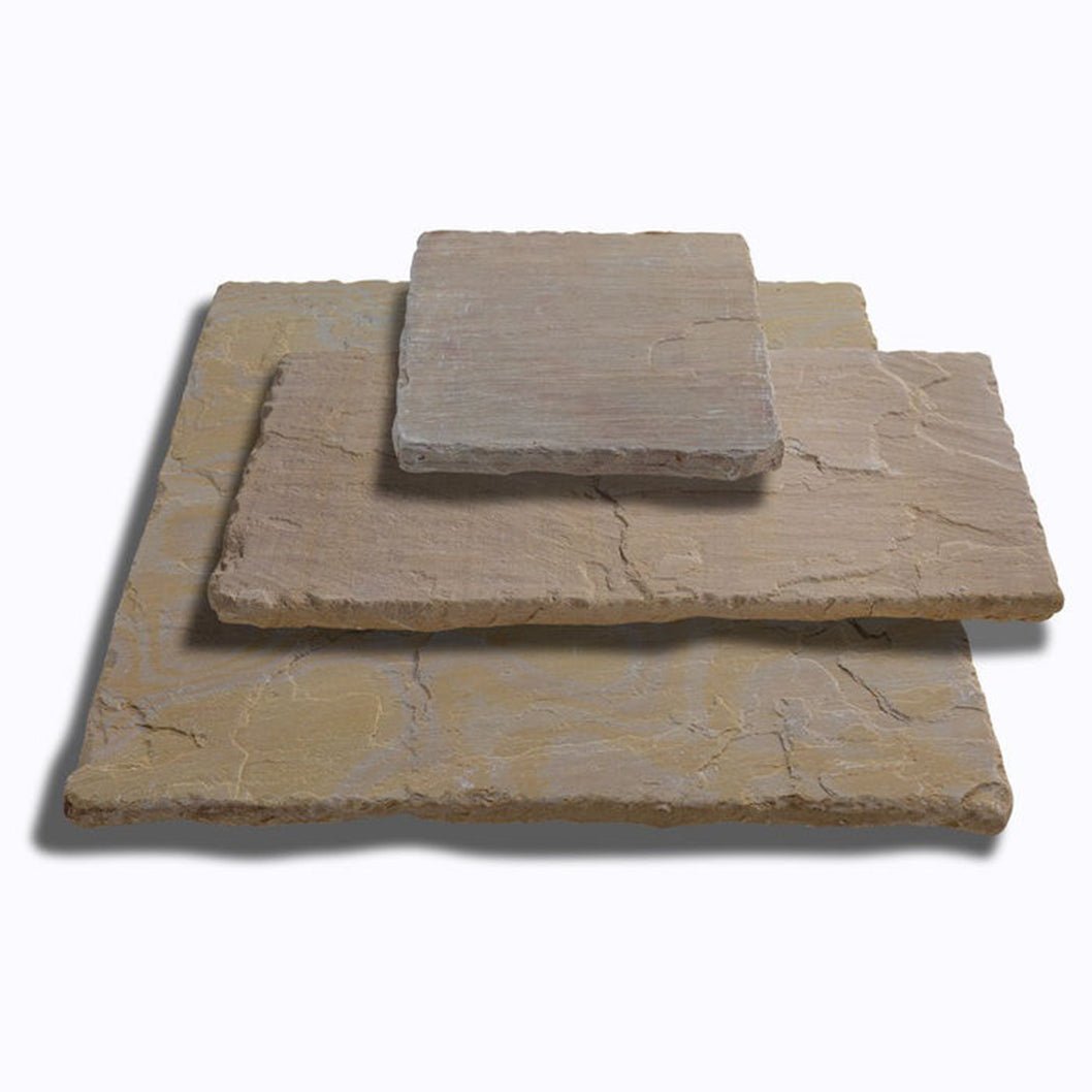 Pavestone Cambridge (22mm Calibrated) Natural Sandstone Paving - Mixed Size Patio Pack - 15m² - JJ Building Materials