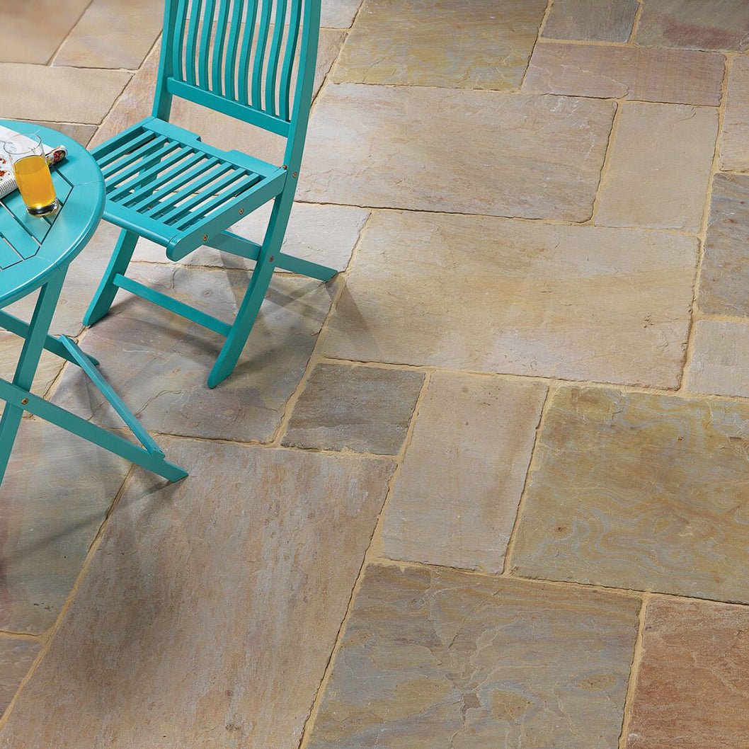 Pavestone Cambridge (22mm Calibrated) Natural Sandstone Paving - Mixed Size Patio Pack - 15m² - JJ Building Materials