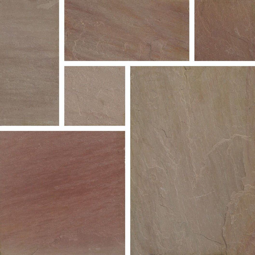 Pavestone Cambridge (22mm Calibrated) Natural Sandstone Paving - Mixed Size Patio Pack - 15m² - JJ Building Materials
