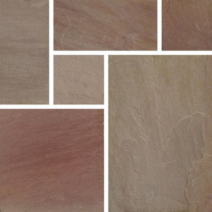 Pavestone Cambridge (22mm Calibrated) Natural Sandstone Paving - Mixed Size Patio Pack - 15m² - JJ Building Materials