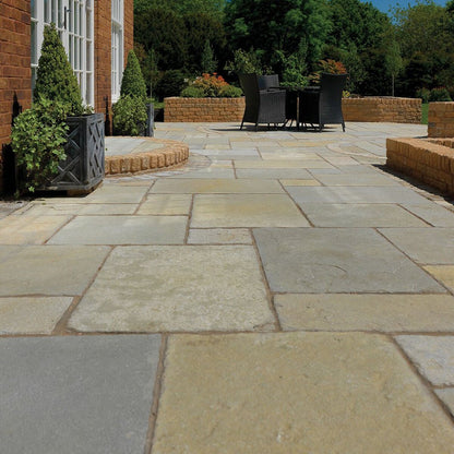 Pavestone Cathedral (22mm Calibrated) Natural Limestone Paving - Mixed Size Patio Pack - 15m² - JJ Building Materials
