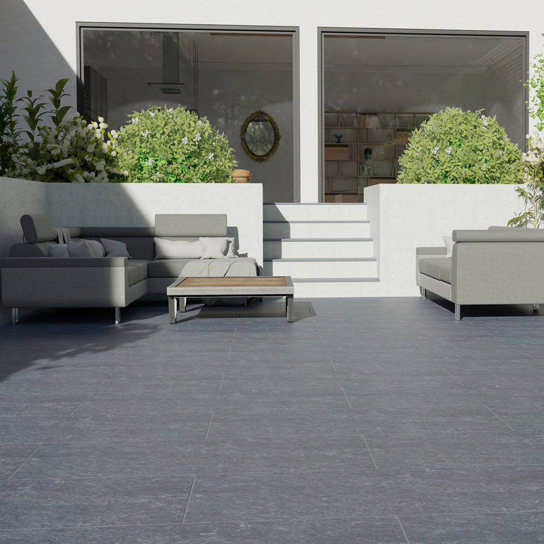 Pavestone Classic Anthracite Porcelain Paving - 600 x 600mm - JJ Building Materials