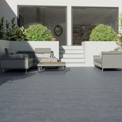 Pavestone Classic Anthracite Porcelain Paving - 600 x 600mm - JJ Building Materials