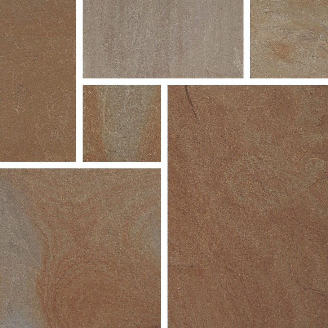 Pavestone Cloister (22mm Calibrated) Natural Sandstone Paving - Mixed Size Patio Pack - 15m² - JJ Building Materials