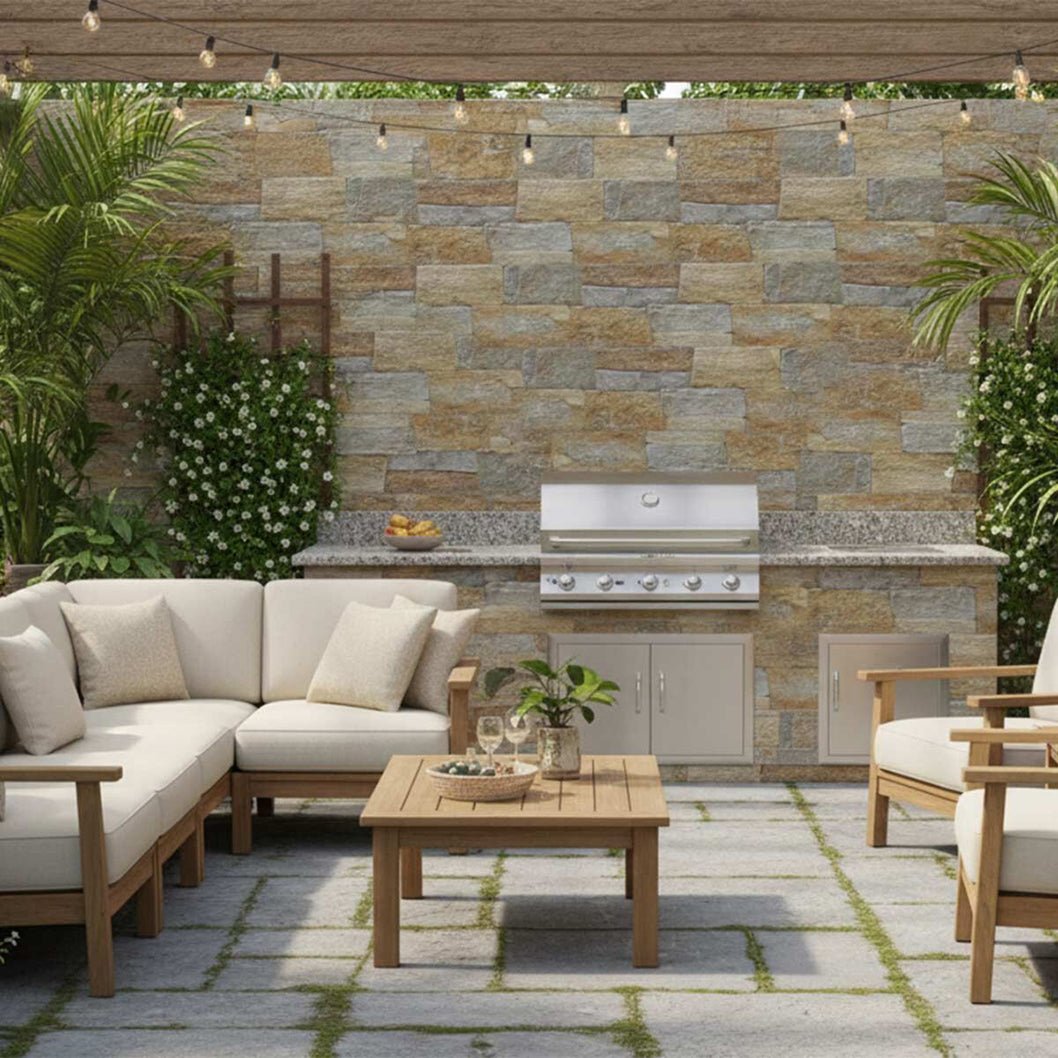 Pavestone Cubo Caldo Porcelain Cladding - 600 x 200mm - 0.84m² - JJ Building Materials
