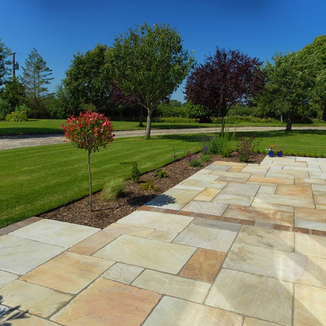 Pavestone Deanery (22mm Calibrated) Natural Sandstone Paving - Mixed Size Patio Pack - 15m² - JJ Building Materials