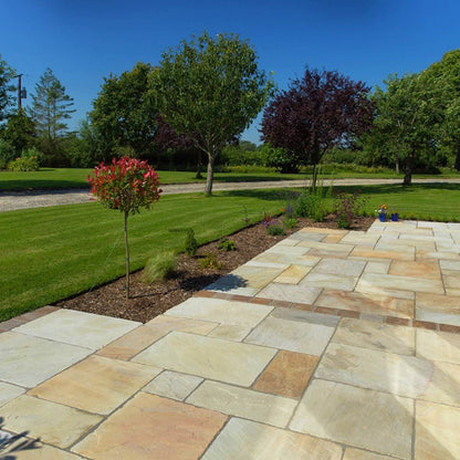 Pavestone Deanery (22mm Calibrated) Natural Sandstone Paving - Mixed Size Patio Pack - 15m² - JJ Building Materials