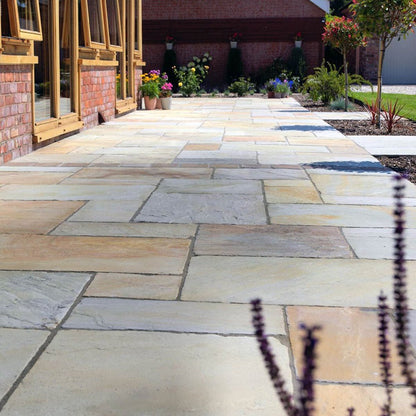 Pavestone Deanery (22mm Calibrated) Natural Sandstone Paving - Mixed Size Patio Pack - 15m² - JJ Building Materials