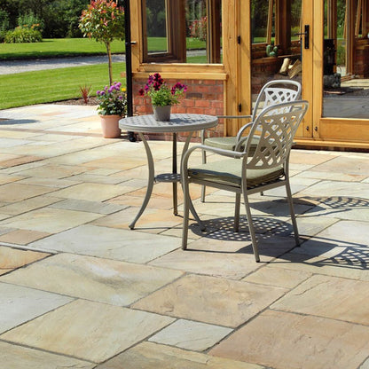 Pavestone Deanery (22mm Calibrated) Natural Sandstone Paving - Mixed Size Patio Pack - 15m² - JJ Building Materials