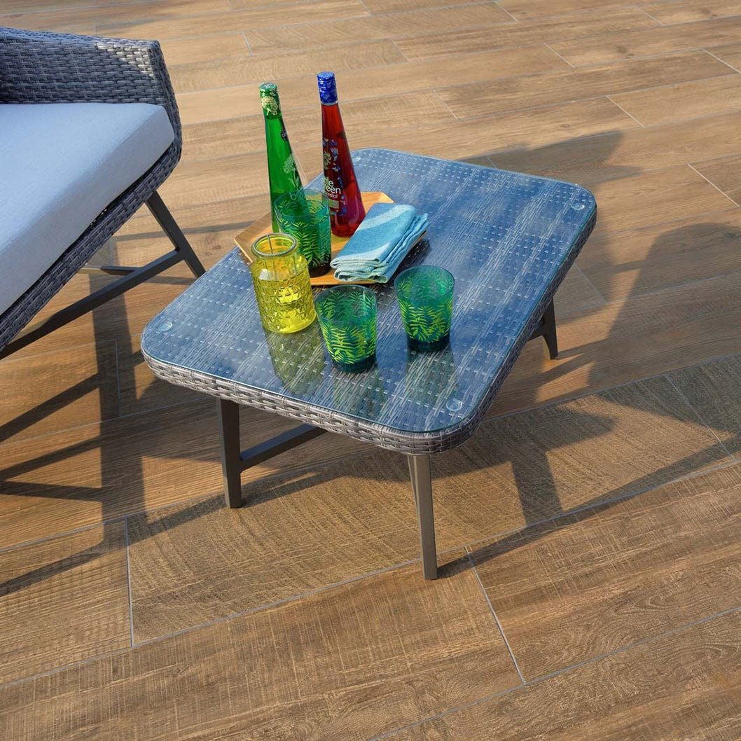 Pavestone Deckwood Coco Porcelain Paving - 1200 x 295mm - JJ Building Materials
