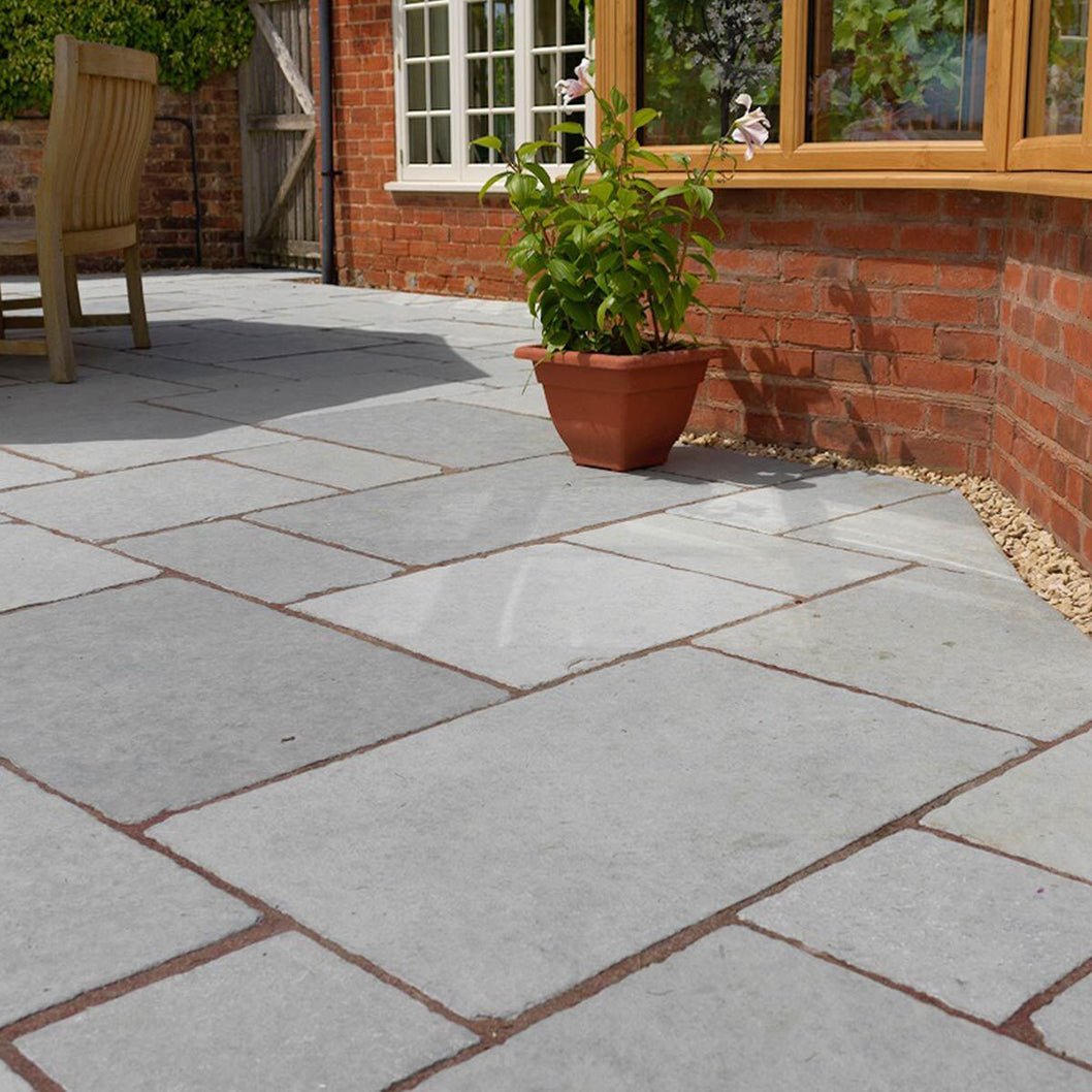 Pavestone Denby (22mm Calibrated) Natural Limestone Paving - Mixed Size Patio Pack - 15m² - JJ Building Materials