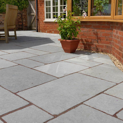 Pavestone Denby (22mm Calibrated) Natural Limestone Paving - Mixed Size Patio Pack - 15m² - JJ Building Materials
