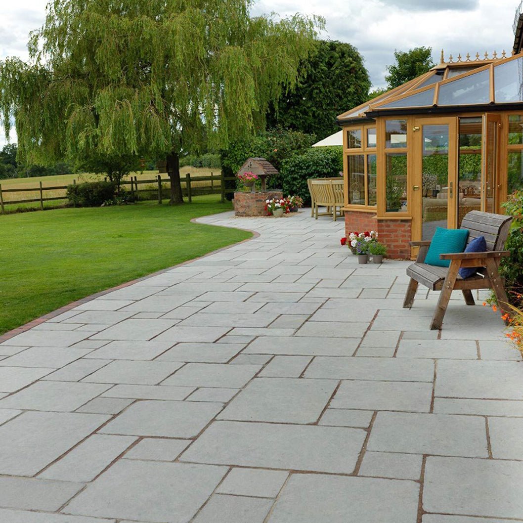 Pavestone Denby (22mm Calibrated) Natural Limestone Paving - Mixed Size Patio Pack - 15m² - JJ Building Materials