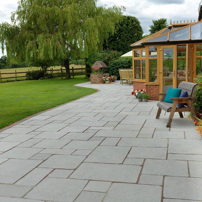 Pavestone Denby (22mm Calibrated) Natural Limestone Paving - Mixed Size Patio Pack - 15m² - JJ Building Materials