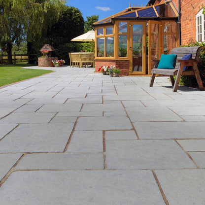 Pavestone Denby (22mm Calibrated) Natural Limestone Paving - Mixed Size Patio Pack - 15m² - JJ Building Materials