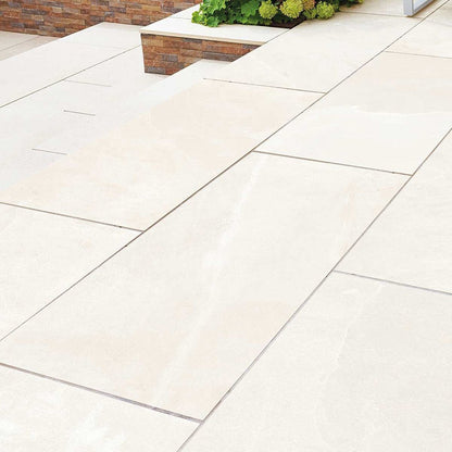 Pavestone Discovery White Porcelain Paving - 1200 x 600mm - JJ Building Materials