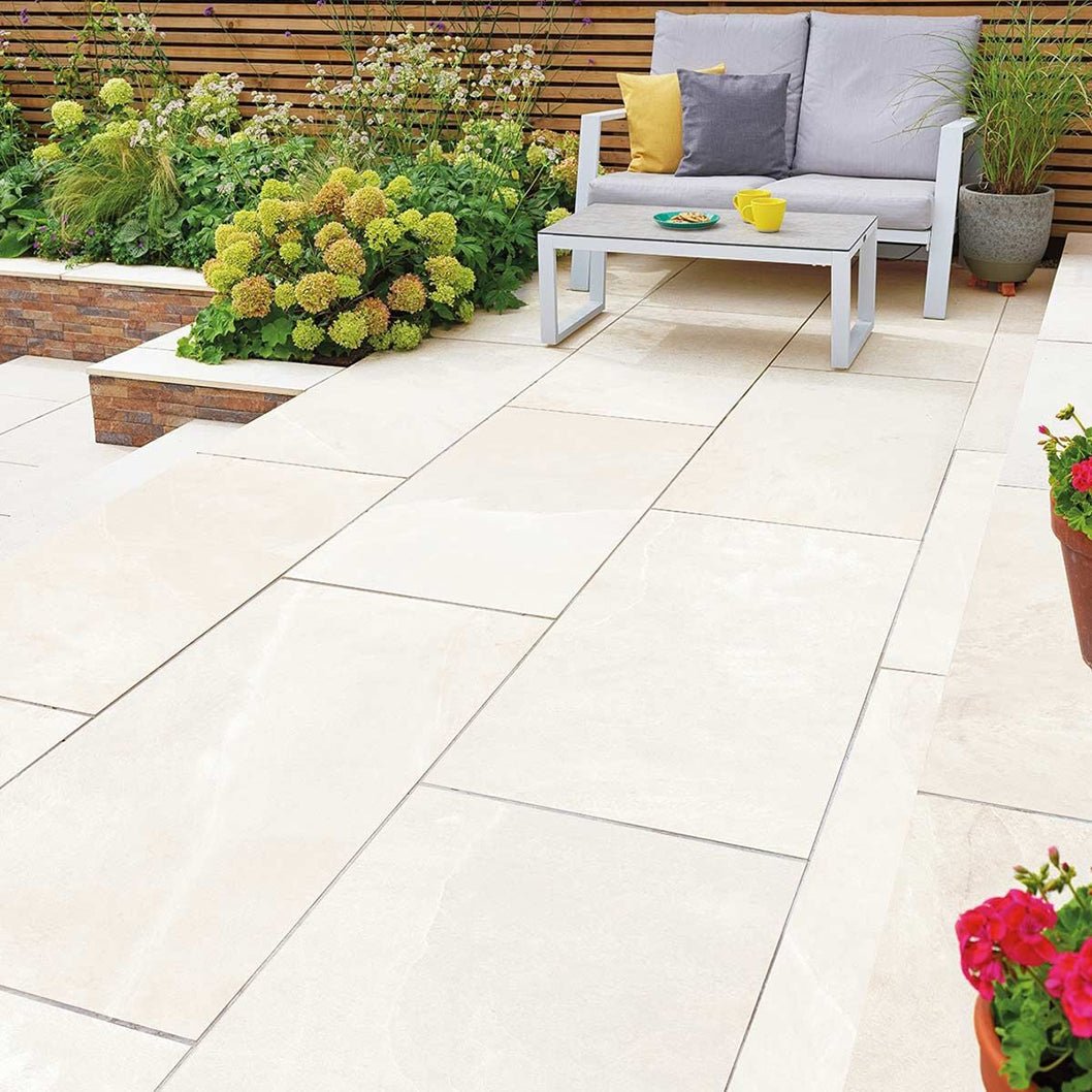 Pavestone Discovery White Porcelain Paving - 1200 x 600mm - JJ Building Materials