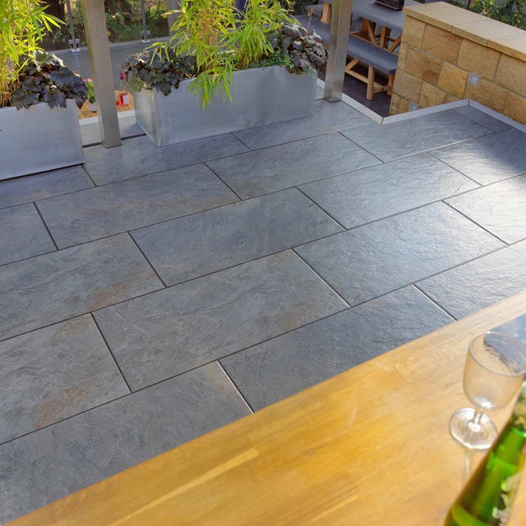 Pavestone Dolomite Dark Porcelain Paving - 1000 x 500mm - JJ Building Materials