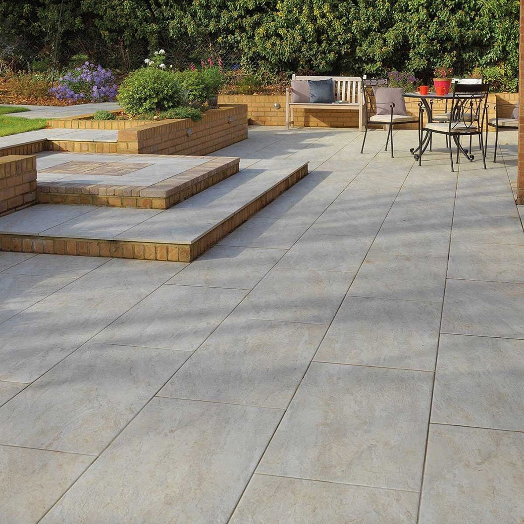 Pavestone Dolomite Dust Porcelain Paving - 1000 x 500mm - JJ Building Materials