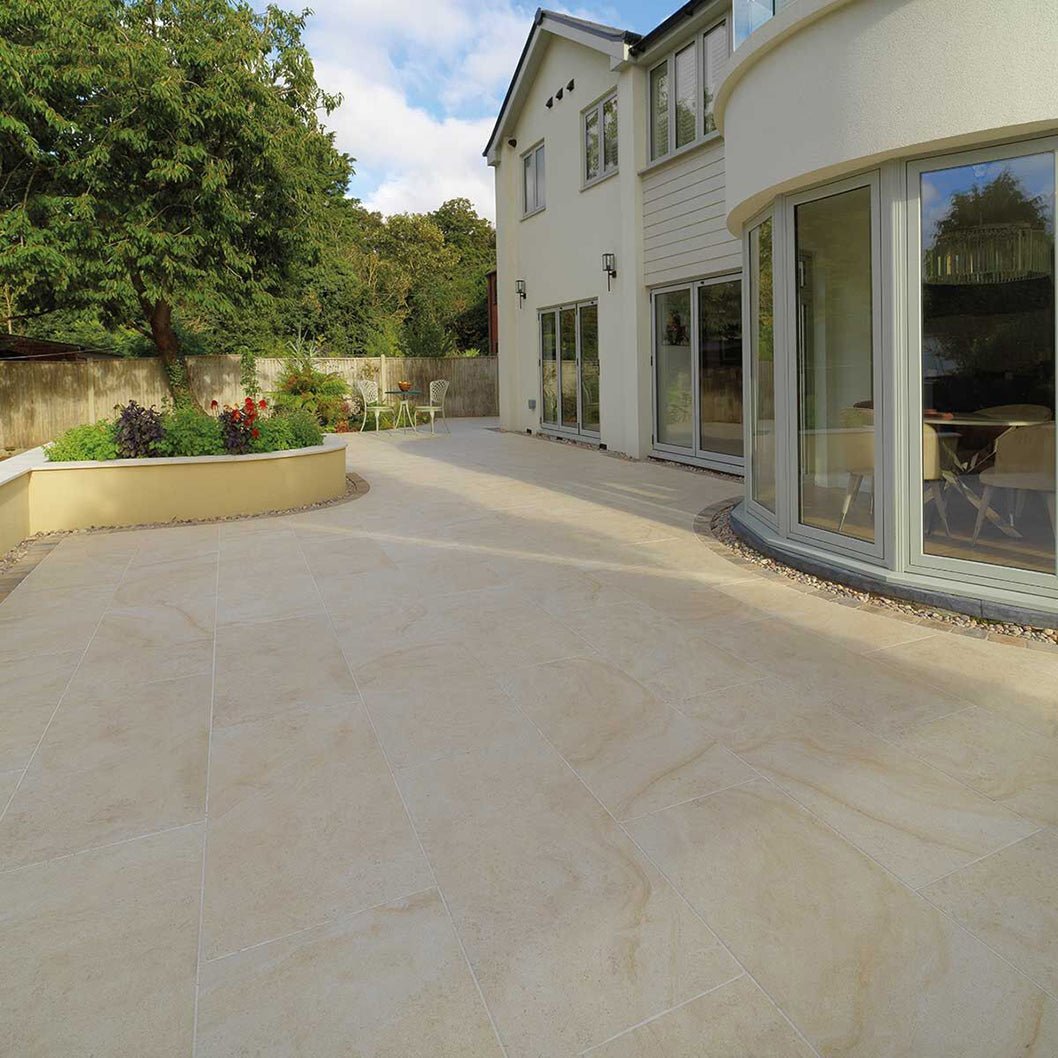 Pavestone Dolomite French Limestone Porcelain Paving - 1000 x 500mm - JJ Building Materials