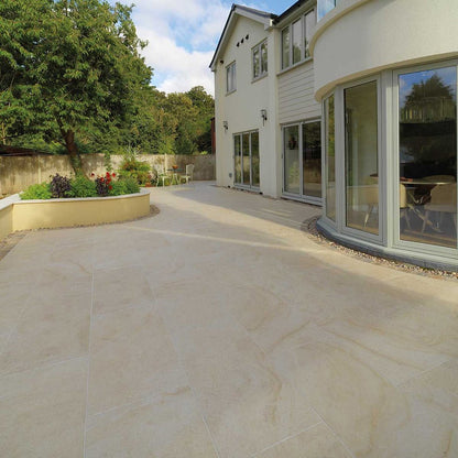 Pavestone Dolomite French Limestone Porcelain Paving - 1000 x 500mm - JJ Building Materials