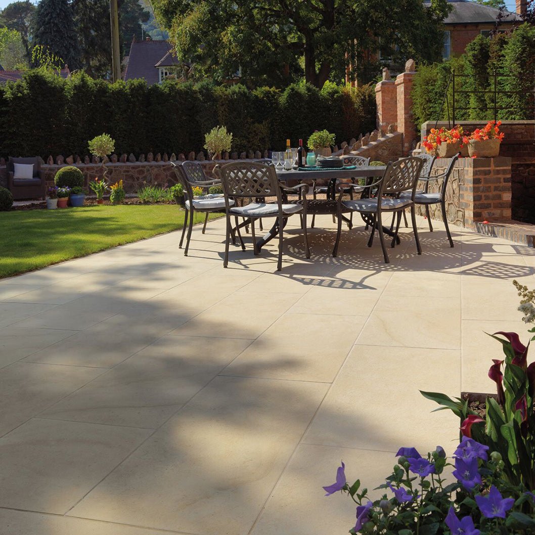 Pavestone Dolomite French Limestone Porcelain Paving - 1000 x 500mm - JJ Building Materials