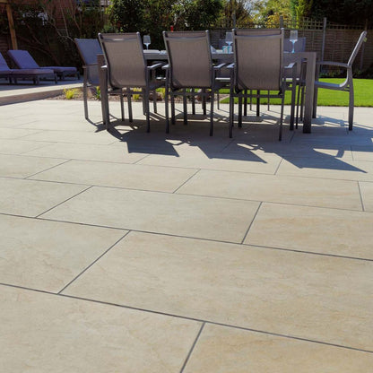 Pavestone Dolomite French Limestone Porcelain Paving - 1000 x 500mm - JJ Building Materials