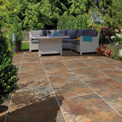 Pavestone Dolomite Mars Rust Porcelain Paving - 1000 x 500mm - JJ Building Materials