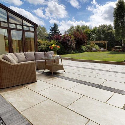 Pavestone Dolomite Travertine Porcelain Paving - 1000 x 500mm - JJ Building Materials
