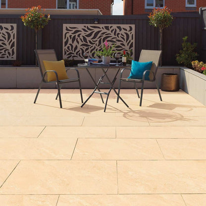 Pavestone Essenza Beige Porcelain Paving - 600 x 600mm - JJ Building Materials