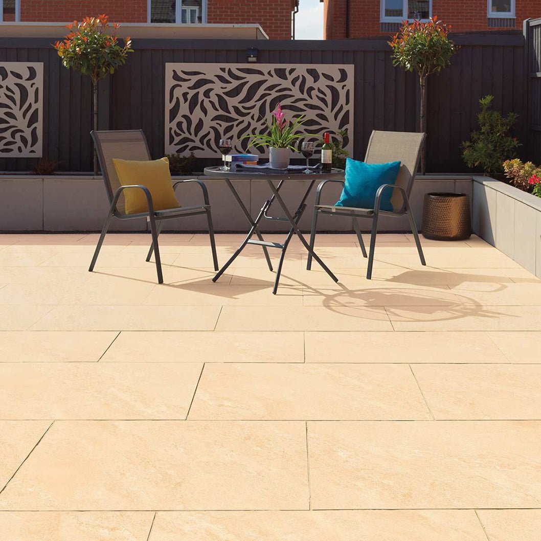 Pavestone Essenza Beige Porcelain Paving - 900 x 600mm - JJ Building Materials