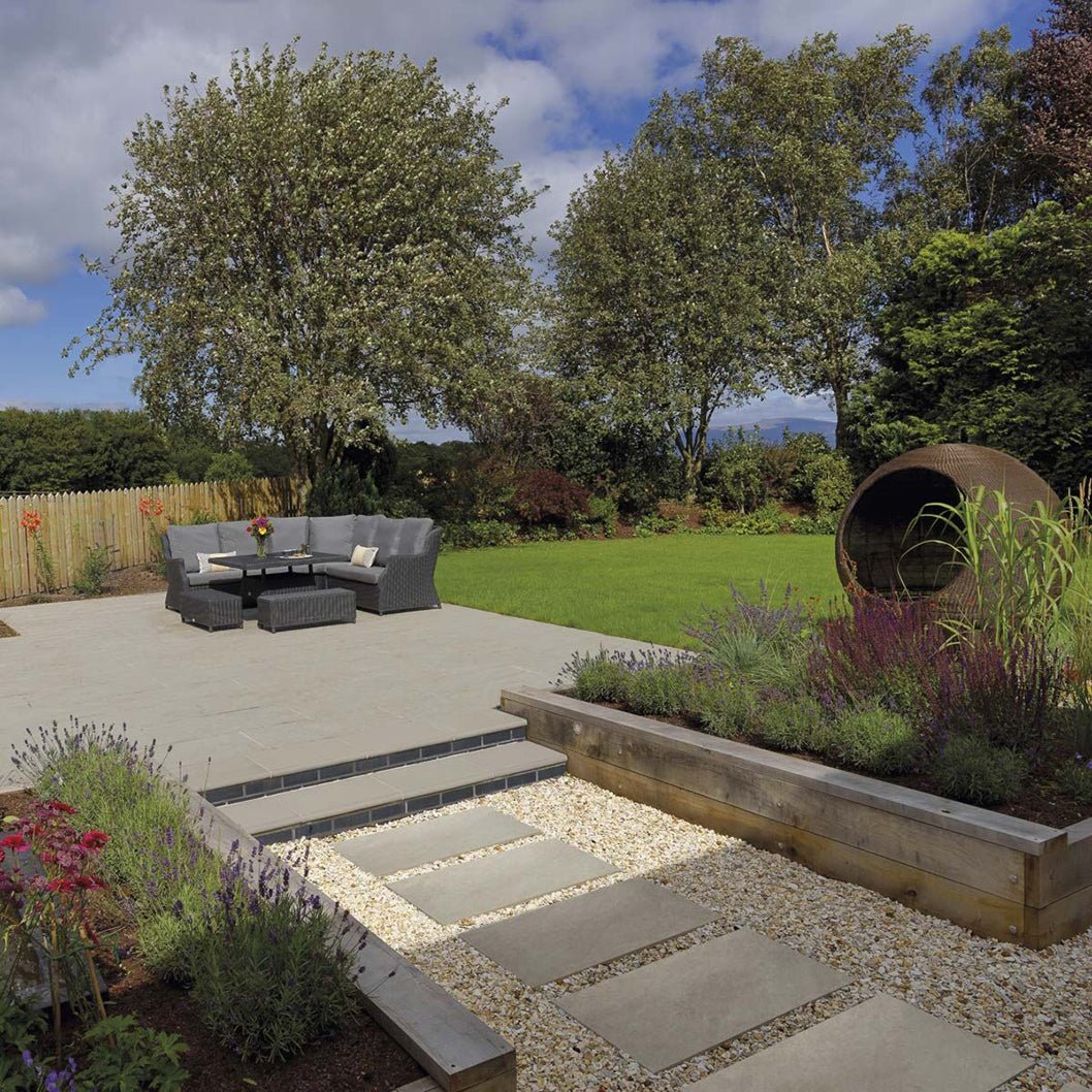 Pavestone Evo Quartz White Porcelain Paving - 900 x 600 mm - JJ Building Materials