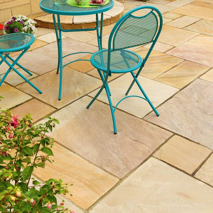 Pavestone Golden Fossil (22mm Calibrated) Natural Sandstone Paving - Mixed Size - JJ Building Materials