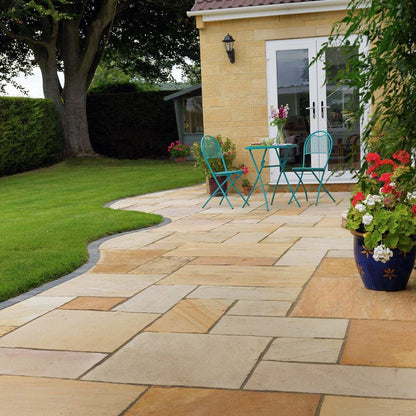 Pavestone Golden Fossil (22mm Calibrated) Natural Sandstone Paving - Normal Pack Sizes - JJ Building Materials