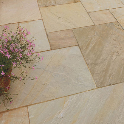 Pavestone Golden Fossil (22mm Calibrated) Natural Sandstone Paving - Normal Pack Sizes - JJ Building Materials