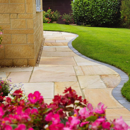 Pavestone Golden Fossil (22mm Calibrated) Natural Sandstone Paving - Normal Pack Sizes - JJ Building Materials