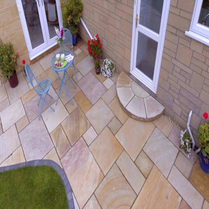 Pavestone Golden Fossil (22mm Calibrated) Natural Sandstone Paving - Normal Pack Sizes - JJ Building Materials