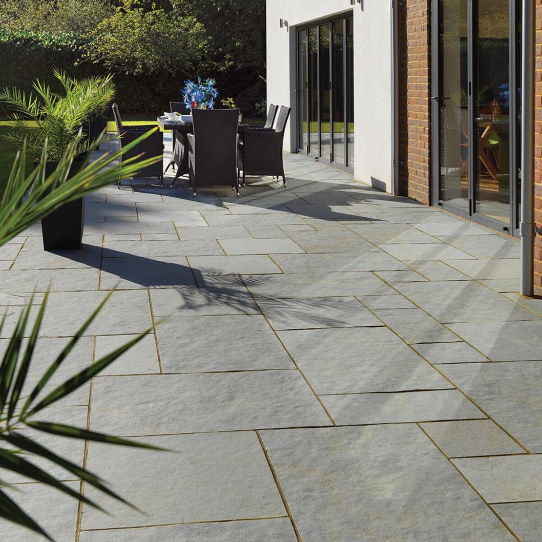 Pavestone Kota Blue (22mm Calibrated Sawn Edges) Natural Limestone Paving - 900 x 600mm - Pack of 26 - 14.21m² - JJ Building Materials