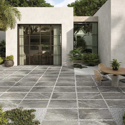 Pavestone La Moda Anthracite Porcelain Paving - 900 x 600mm - JJ Building Materials
