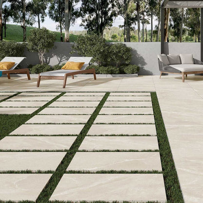 Pavestone La Moda Beige Porcelain Paving - 900 x 600mm - JJ Building Materials