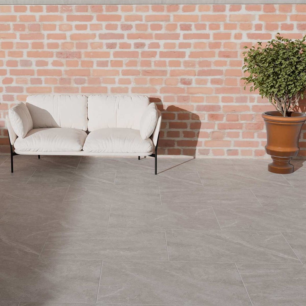 Pavestone La Moda Grey Porcelain Paving - 900 x 600mm - JJ Building Materials