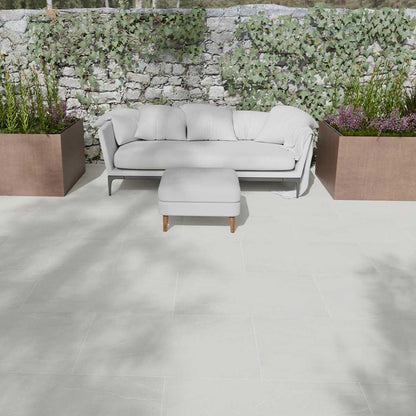 Pavestone La Moda White Porcelain Paving - 900 x 600mm - JJ Building Materials