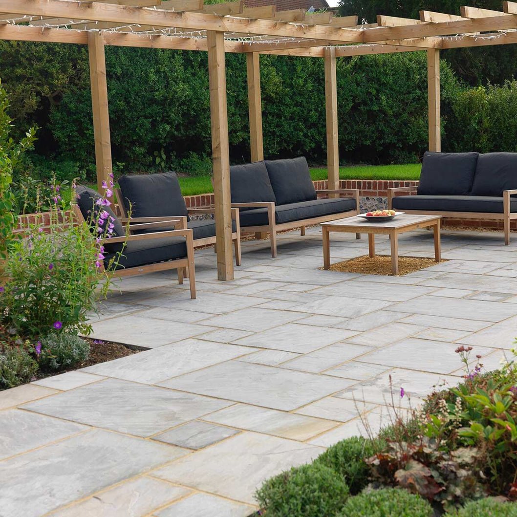 Pavestone Light Grey (20mm Calibrated) Natural Sandstone Paving - Normal Pack Sizes - JJ Building Materials